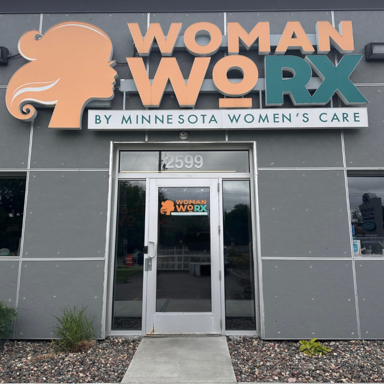 Front entrance of Woman WoRX by Minnesota Women’s Care building.